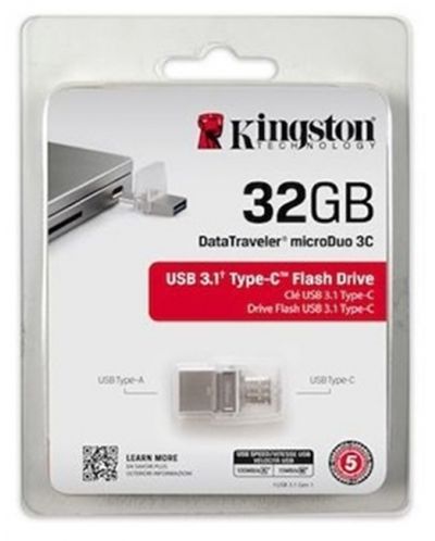 Флаш памет Kingston - DT microDuo 3C, 32GB, USB 3.1 Type-C - 1