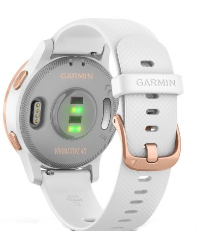 Смарт часовник Garmin - vívoactive 4S, 40mm, 1.1, златист/бял - 4