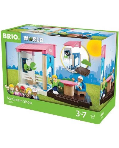 Сглобяема играчка Brio World - Магазин за сладолед, 13 части - 1