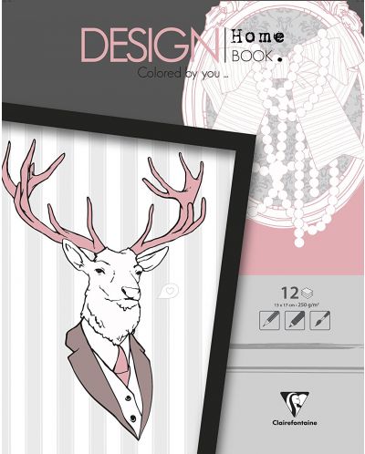 Книга за оцветяване Clairefontaine Design Home Book - Versailles - 1