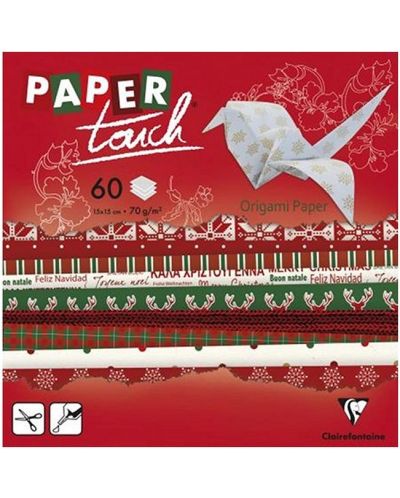 Комплект за оригами Clairefontaine Paper Touch - Коледни мотиви - 1