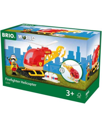 Играчка Brio World - Пожарен хеликоптер - 1