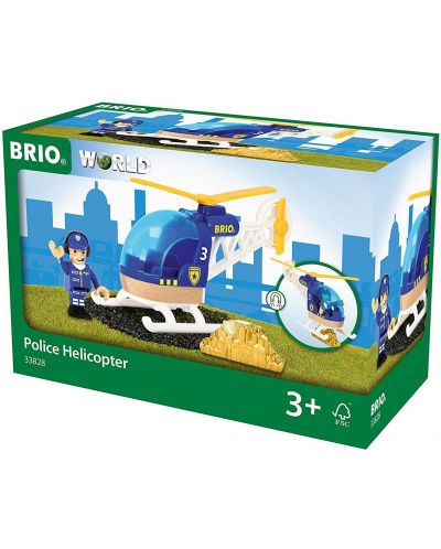 Играчка Brio World - Полицейски хеликоптер - 1
