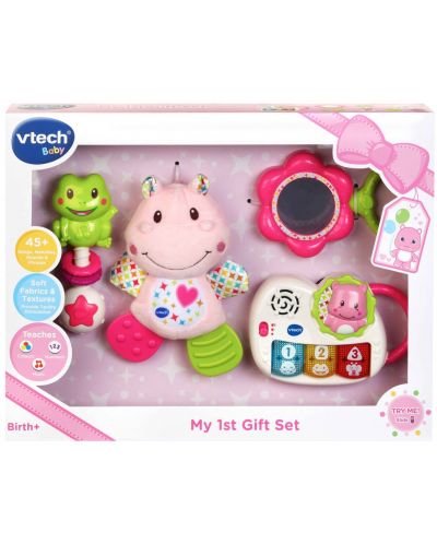Подаръчен комплект играчки за бебе Vtech - Розов - 1