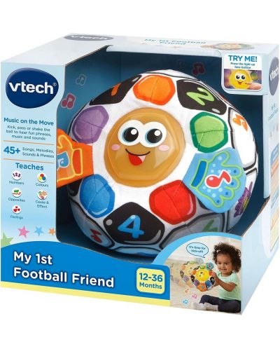 Интерактивна играчка Vtech - Моята първа футболна топка (на английски език) - 1