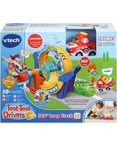 Игрален комплект Vtech Toot-Toot Drivers - Състезателна писта с лупинг (на английски език) - 3