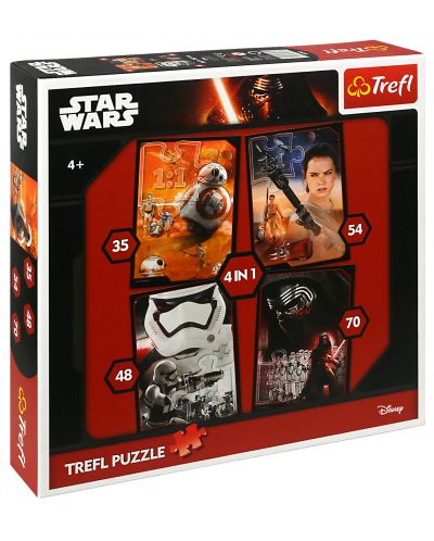 Пъзел Trefl 4 в 1 - Star Wars Добро и зло