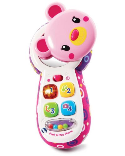 Детска играчка Vtech - Телефон розово меченце (на английски език) - 4