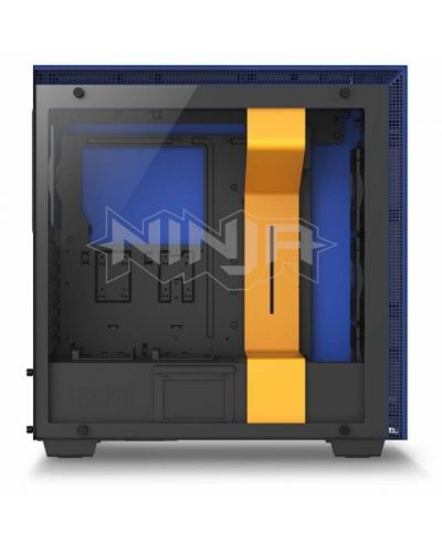 Кутия NZXT - H700i Smart Ninja Edition, mid tower, синя/прозрачна - 4