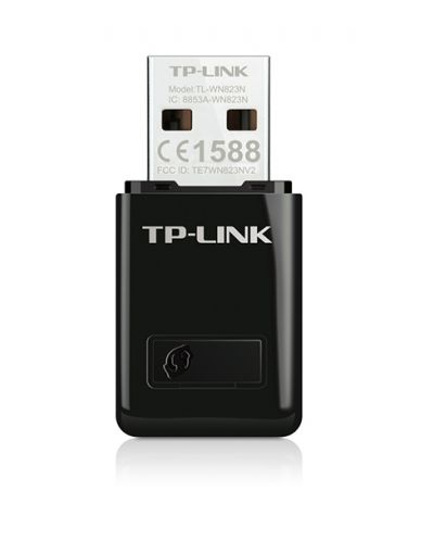 Безжичен USB адаптер TP-Link - TL-WN823N, черен - 1