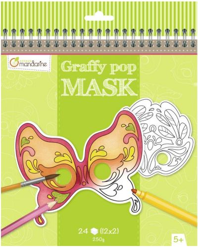 Творчески комплект Avenue Mandarine Graffy Pop - Оцвети и създай венециански маски