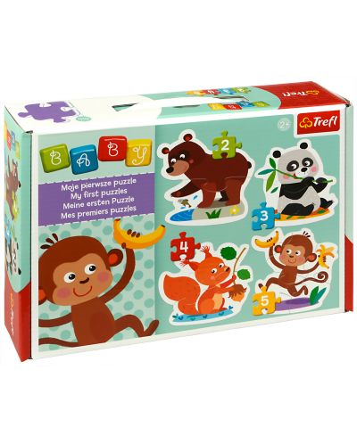 Бебешки пъзел Trefl Baby 4 в 1 - Животински лакомства