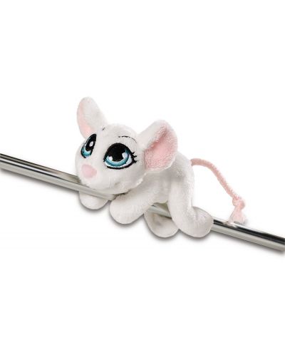 Плюшена играчка Nici – Бяла мишчица, 12 cm - 1