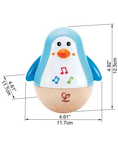 Музикална играчки Hape - Пингвин - 5