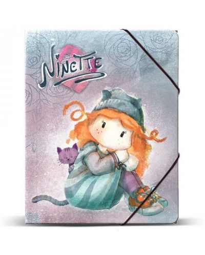 Папка с ластик Forever Ninette, A4 - Blue Doll