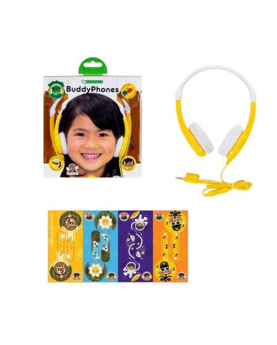 Детски слушалки BuddyPhones - Connect, жълти - 3