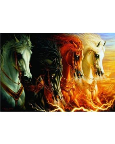 Пъзел Anatolian от 1000 части - Четирите коня на Апокалипсиса, Шарлен Линдског-Осорио - 2