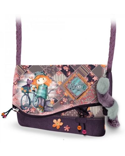 Чанта през рамо с капак Forever Ninette Bicycle - Blue Doll