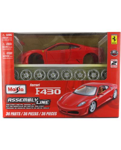 Метална кола за сглобяване Maisto All Stars – Ferrari F430, Мащаб 1:24 - 4