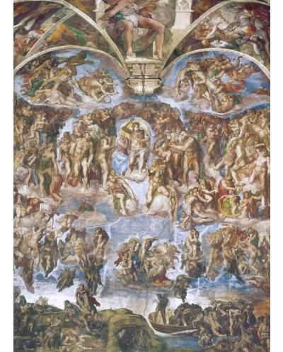 Панорамен пъзел Clementoni от 1000 части - Денят на Страшния съд, Микеланджело Буонароти - 2