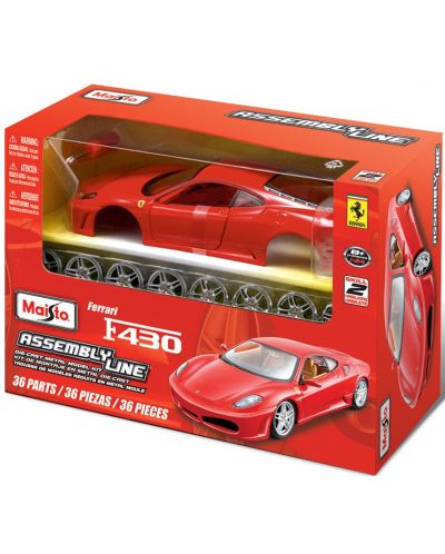 Метална кола за сглобяване Maisto All Stars – Ferrari  458 Italia, Мащаб 1:24 - 2