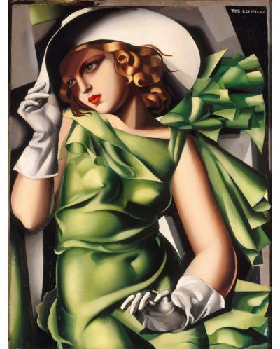 Пъзел Clementoni от 1000 части - Млада дама в зелено, Тамара де Лемпицка - 2