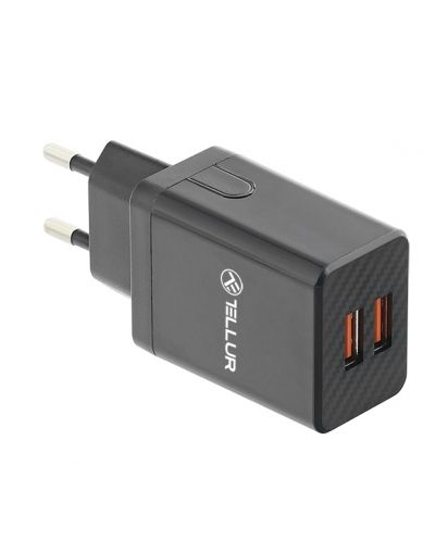 Зарядни устройства Tellur - Travel Charge Kit 3 в 1, USB-A, 30W, черни - 2