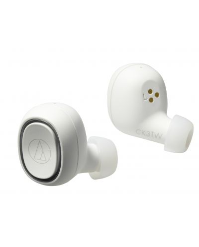 Безжични слушалки с микрофон Audio-Technica - ATH-CK3TW, бели - 1