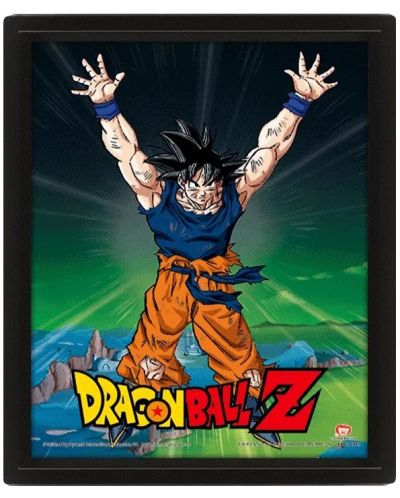 3D плакат с рамка Pyramid Animation: Dragon Ball Z - Power Levels Increased - 1