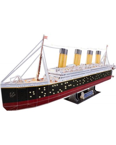3D пъзел Revell - Титаник с LED осветление - 2