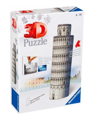 3D Пъзел Ravensburger от 216 части - Кулата в Пиза - 1