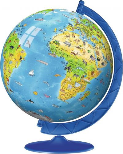3D Пъзел Ravensburger от 180 части - Глобус карта на света - 1