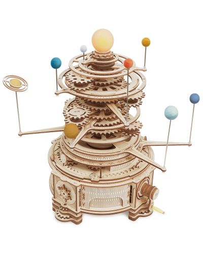 Дървен 3D пъзел Robo Time от 316 части - Механичен планетариум - 1