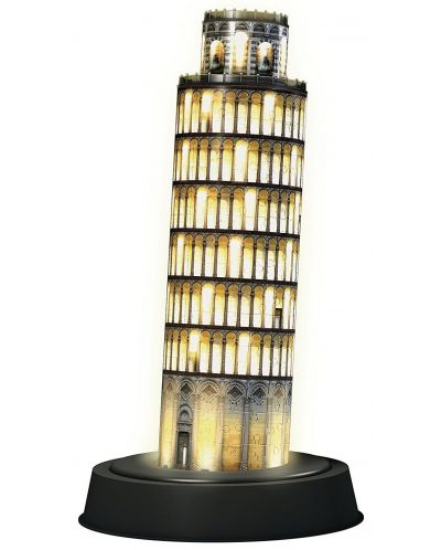 3D пъзел Ravensburger от 216 части - Наклонената кула в Пиза през нощта - 2