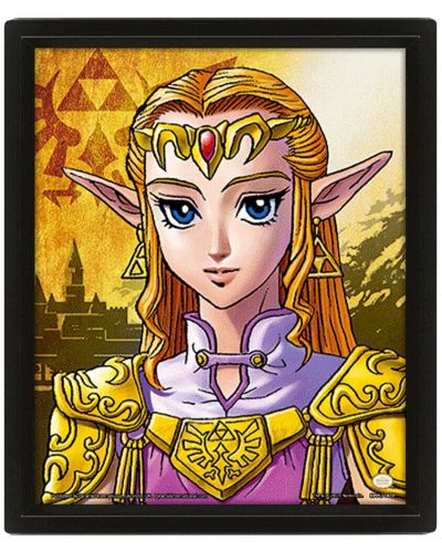 3D плакат с рамка Pyramid Games: The Legend of Zelda - Zelda to Sheik - 1