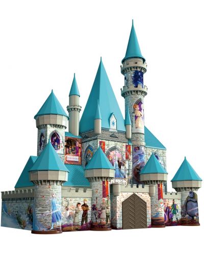 3D пъзел Ravensburger от 216 части - Замъкът на Елза и Анна, Замръзналото кралство 2 - 2