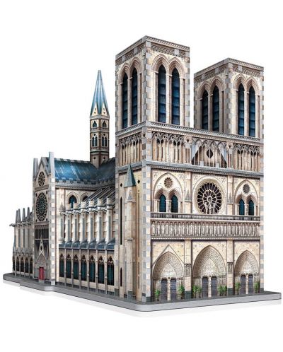 3D пъзел Wrebbit от 830 части - Катедралата Нотр Дам - 2