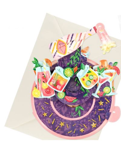 3D картичка Santoro Pirouettes - Birthday Cocktails - 3
