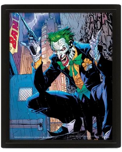 3D плакат с рамка Pyramid DC Comics: Batman - The Joker (Bang) - 1
