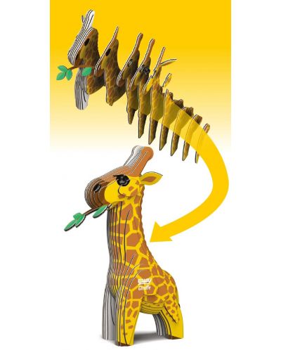 3D фигурка за сглобяване Еugy - Жираф - 4