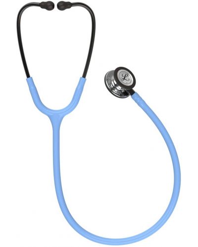 3M Littmann Classic III Стетоскоп, Ceil Blue, Mirror-Finish, Smoke Stem - 1