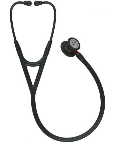 3M Littmann Cardiology IV Стетоскоп, Black, Black-Finish, Red Stem - 1