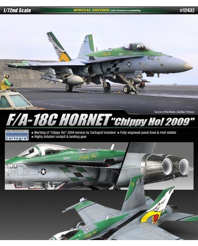 Изтребител Academy F/A-18C Hornet "Chippy Ho! 2009" (12432) - 2