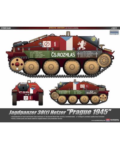 Танк Academy Jagdpanzer 38(t) Hetzer "Prague 1945" (13277) - 2