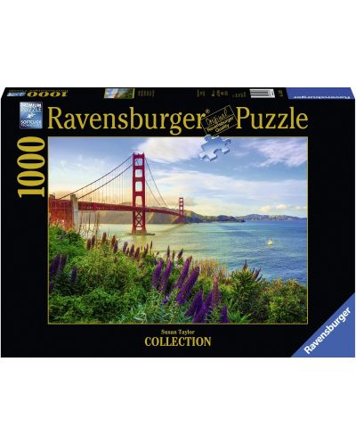 Пъзел Ravensburger от 1000 части - Изгрев над Голдън Гейт, Сюзън Тейлър