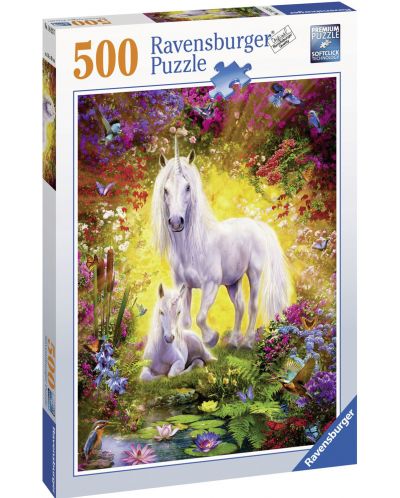 Пъзел Ravensburger от 500 части - Еднорог с малкото му