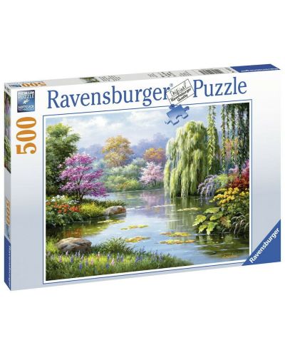Пъзел Ravensburger от 500 части - Романтична гледка към езерото, Ким Сънг