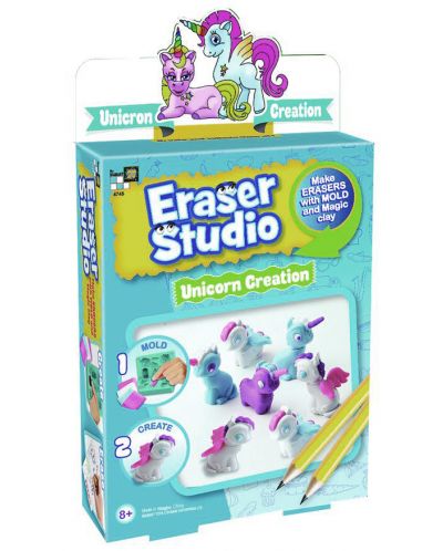 Творчески комплект Beluga Eraser Studio - Гумички Еднорози - 1