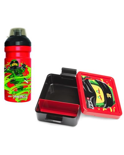 Комплект бутилка и кутия за храна Lego - Ninjago Lunch , червен - 1