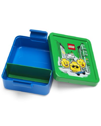 Комплект бутилка и кутия за храна Lego - Iconic Lunch, син - 2